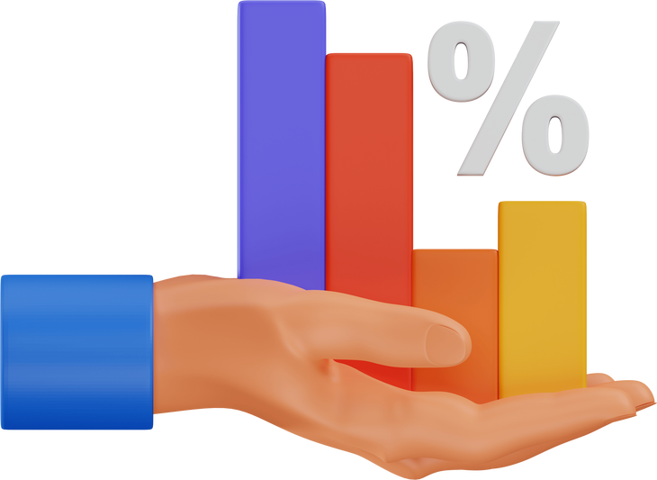holding stats sales 3d icon