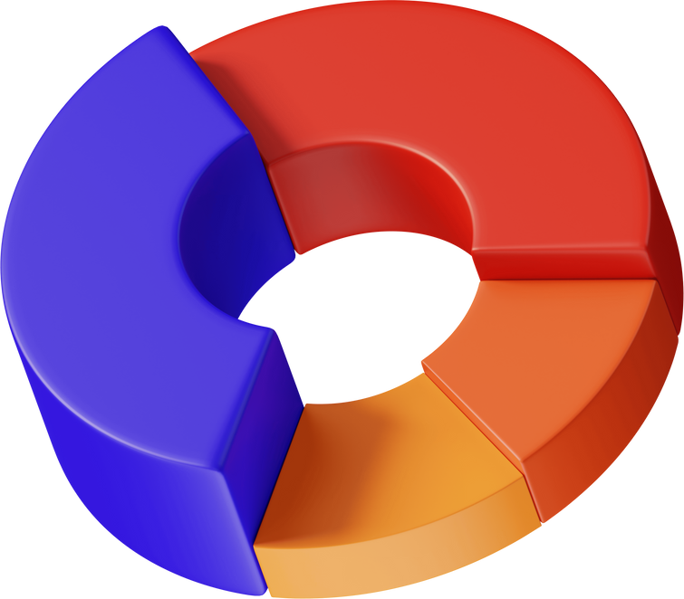 Circle Stats 3d Icon